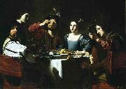 Nicolas Tournier Banquet Scene with a Lute Player oil